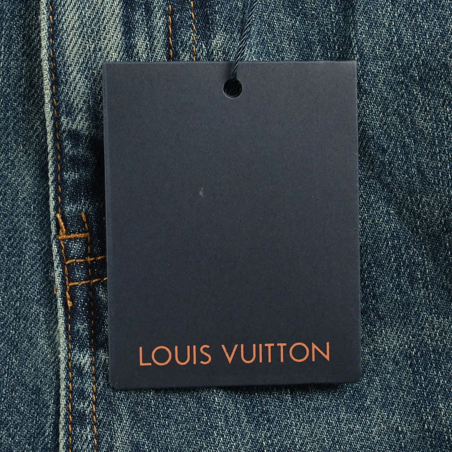 Louis Vuitton/Louis Vuitton 24Fw enamel button washed frayed work jeans